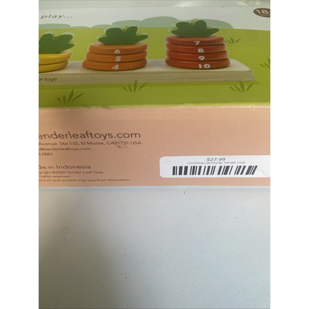 Carrot Count Stacker Wooden Ring Set - STEM Learning Math Number Learning - Picture 16 of 16